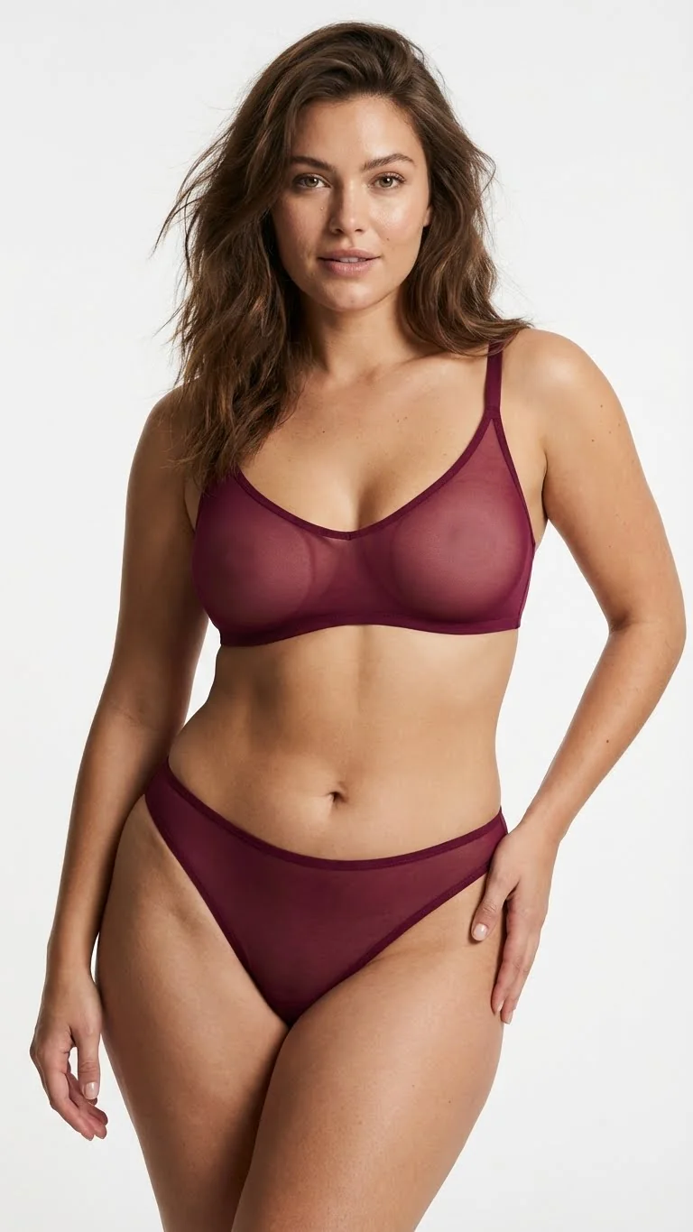 Metal Halka (Ring) Detaylı Tül Tanga Hot Pink - Arkası Bantlı ve Pencereli Fantezi Mode - Metal Halka (Ring) Detayı - LunaIntim